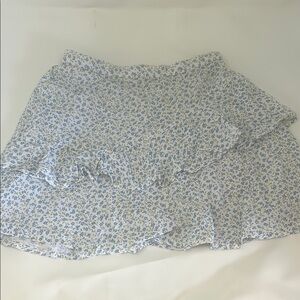 Floral Blue and White Women's Skirt